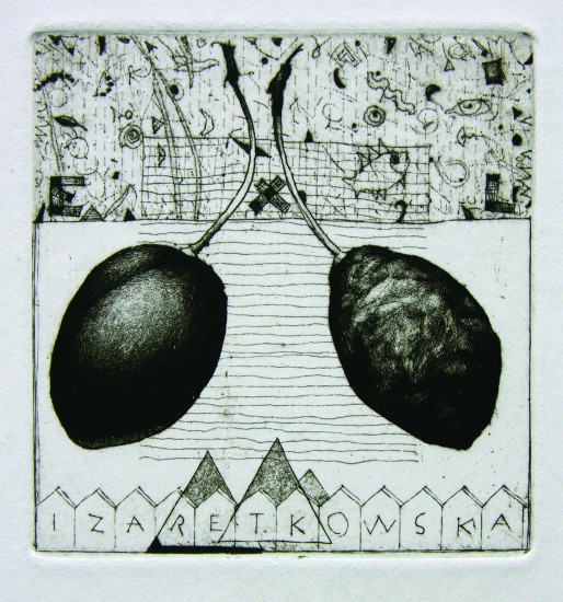 Exl Izy Retkowskiej | intaglio | 7x6,5cm | 2017