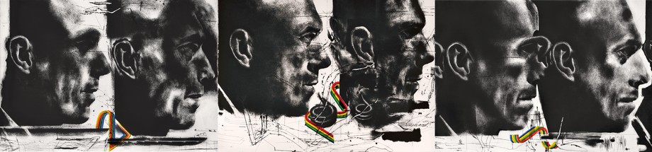 Neo I, II, III | sucha igła, mezzotinta, korund | 70×300 cm | 2012-2014
