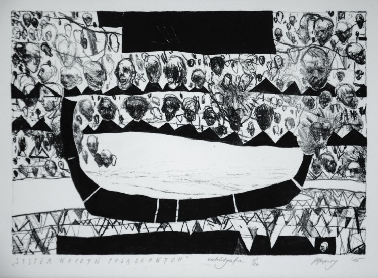 System naczyń połączonych | autolitografia | 18x26 cm | 2015