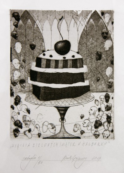 Wigilia Zielonych Świątek w Malborku | intaglio | 10x8 | 2017