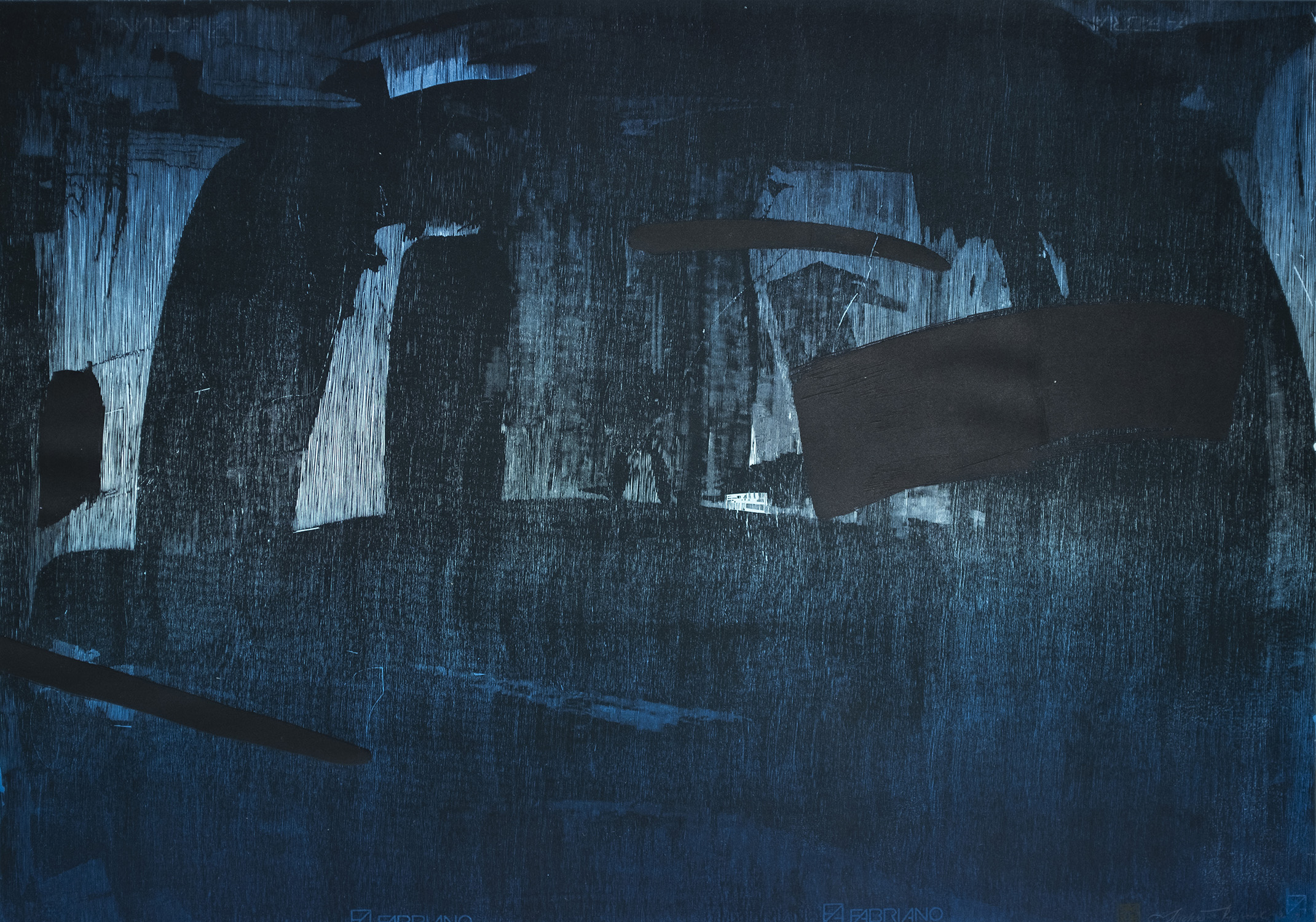 Michał Rygielski, Niebieski Ostrolan Cholerby z cyklu Projekt ARTzheimer, drzeworyt, 70 x 98 cm, 2019