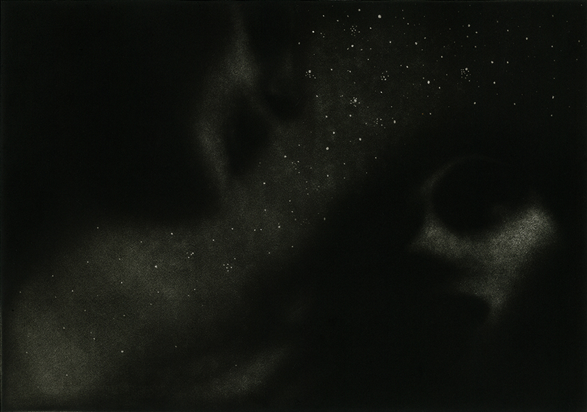 5.	Światło, nastrój, emocje V, mezzotinta,  30 cm x 21 cm, 2020 