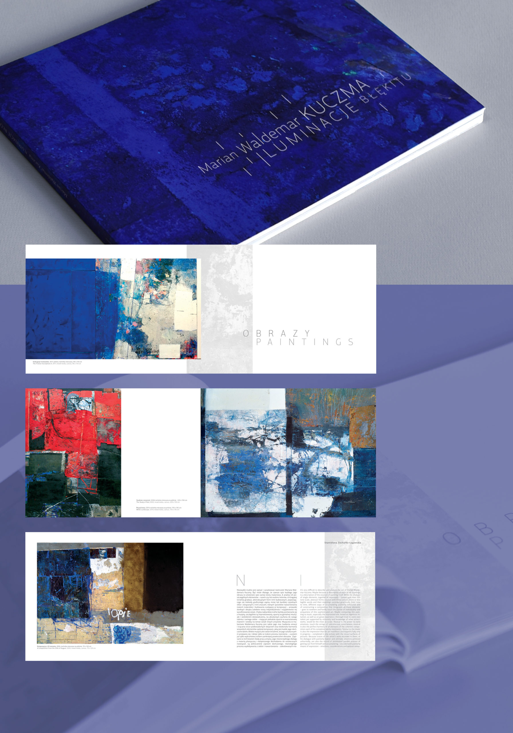 katalog wystawy „Waldemar Kuczma - Iluminacje błękitu”, 22,5 x 30 cm, 2019