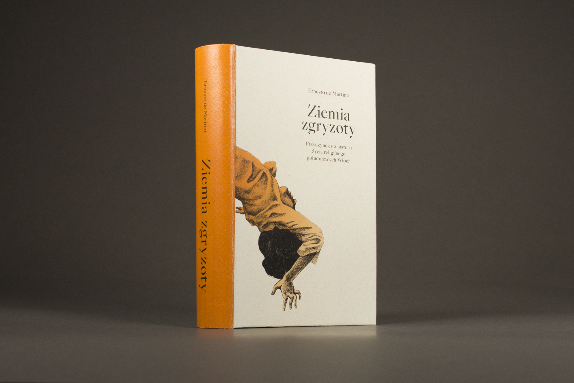 „Ziemia zgryzoty” książka, okładka, druk cyfrowy, 14 x 20 x 3,5 cm